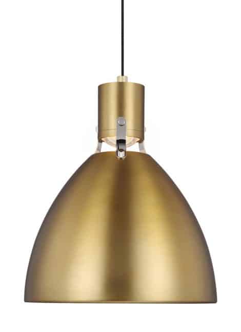 BRYNNE Luminaire suspendu LED fini laiton bruni - 14" Diamètre - 17" Hauteur - 1 x 14W 1000 Lumens 2700K