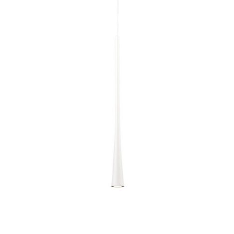 TAPER Luminaire suspendu DEL fini blanc - 1,375'' Diamètre - 15,75'' Hauteur - DEL 5,5W 380 Lumens, 3000K