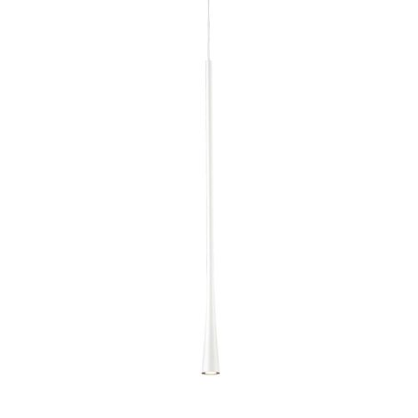 TAPER Luminaire suspendu DEL fini blanc - 1,375'' Diamètre - 23,625'' Hauteur - DEL 5,5W 380 Lumens, 3000K