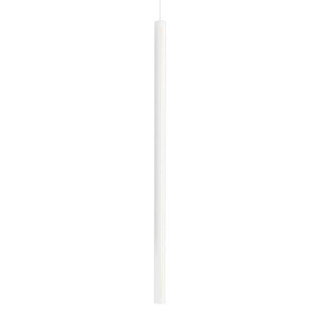 Luminaire suspendu DEL fini blanc - 1,9'' Diamètre - 60'' Hauteur - 10' hauteur max. - 30W 300 Lumens, 3000K