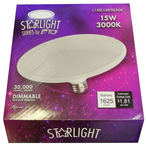 Ampoule DEL Starlight TCP E26/15W/3000K L15SL16D3030K