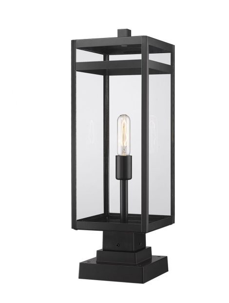 Outdoor Pier Mounted Fixture – Nuri – Z-lite – 596PHBS-SQPM-BK