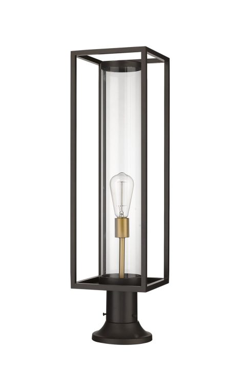 Lampe Piédestal Extérieure – Dunbroch – Z-Lite – 584PHBR-553PM-DBZ