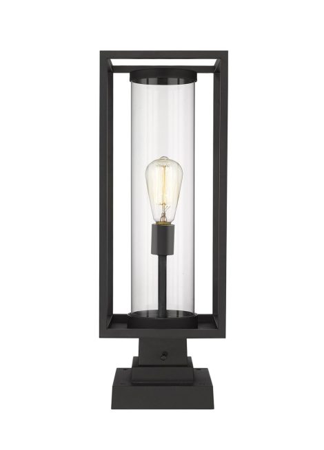 Lampe Piédestal Extérieure – Dunbroch – Z-Lite – 584PHMS-SQPM-BK