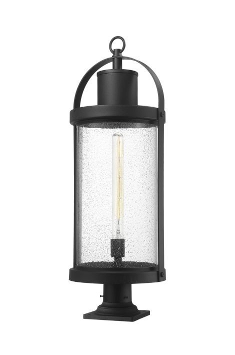 Lampe Piédestal Extérieure – Roundhouse – Z-Lite – 569PHXL-533PM-BK