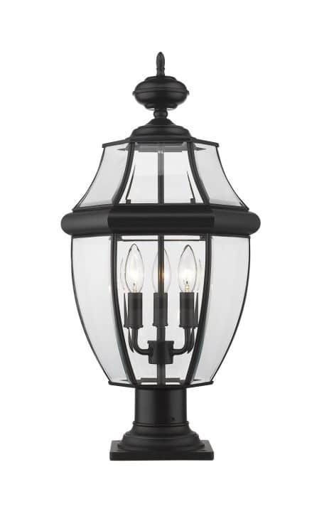 Lampe Piédestal Extérieure – Westover – Z-Lite – 580PHB-533PM-BK
