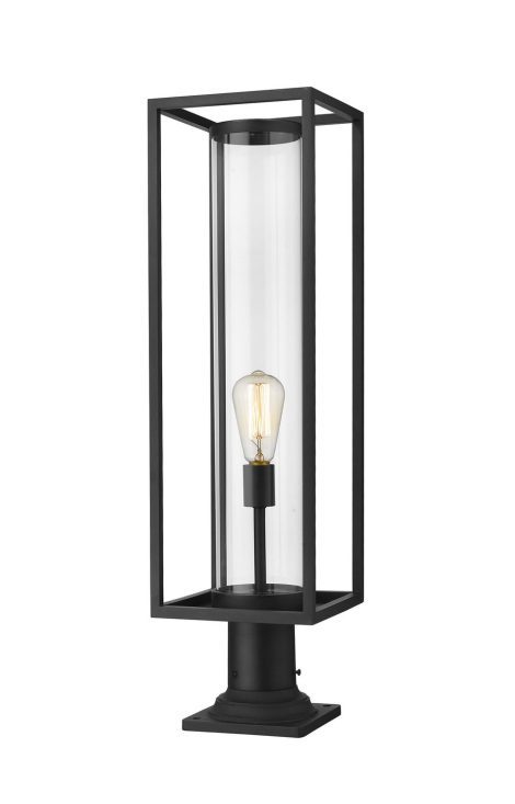 Lampe Piédestal Extérieure – Dunbroch – Z-Lite – 584PHBR-533PM-BK