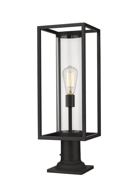 Lampe Piédestal Extérieure – Dunbroch – Z-Lite – 584PHMR-533PM-BK