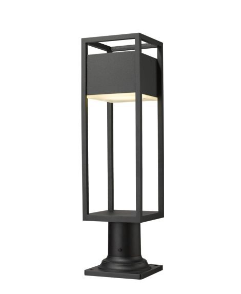 Lampe Piédestal Extérieure – Barwick – Z-Lite – 585PHMR-533PM-BK-LED
