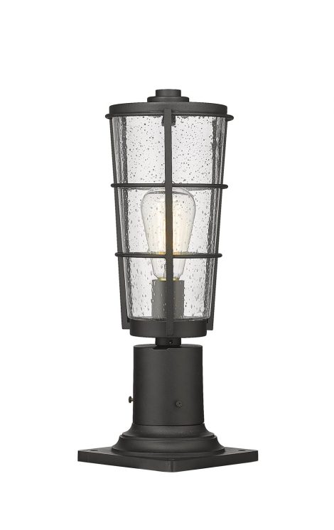 Lampe Piédestal Extérieure – Helix – Z-Lite – 591PHM-533PM-BK
