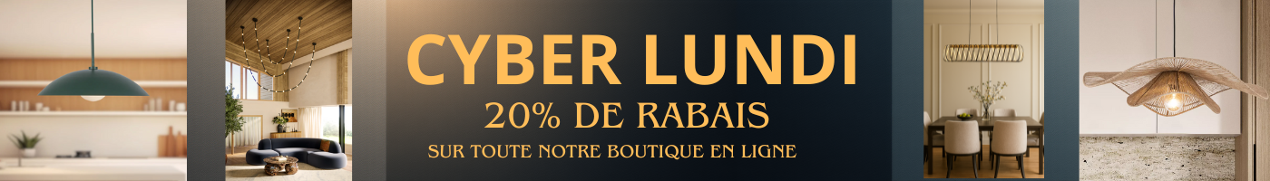 Cyber lundi 20% de rabais sur toutes les commandes en ligne