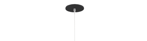 Canopé noir avec câble de suspension 40 ou 70 pouces pour luminaire linéaire