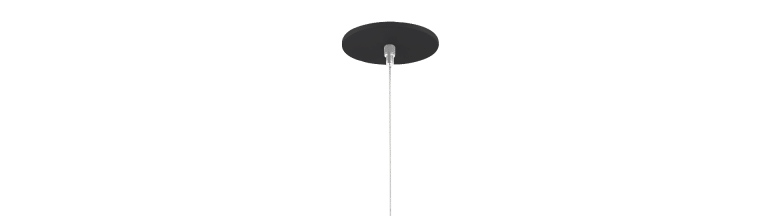 Canopé noir avec câble de suspension 40 ou 70 pouces pour luminaire linéaire