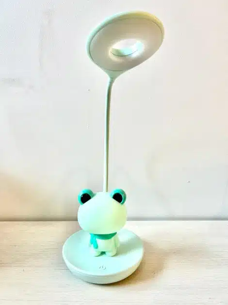 Lampe de bureau DEL grenouille verte pour chambre d'enfant