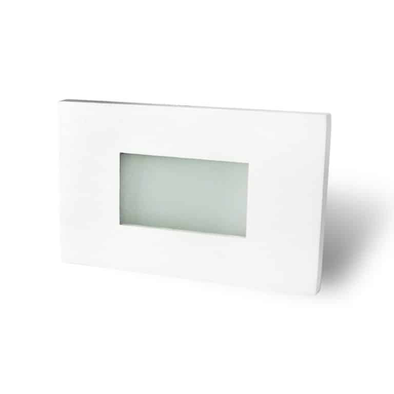 Garniture pour encastré finition plat ouvert en blanc pour module au DEL
