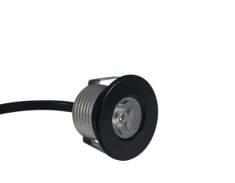 Garniture encastré ronde noire pour module DEL RD13