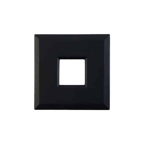 Finition pour encastré carré noire avec ouverture carré pour module DEL RD13