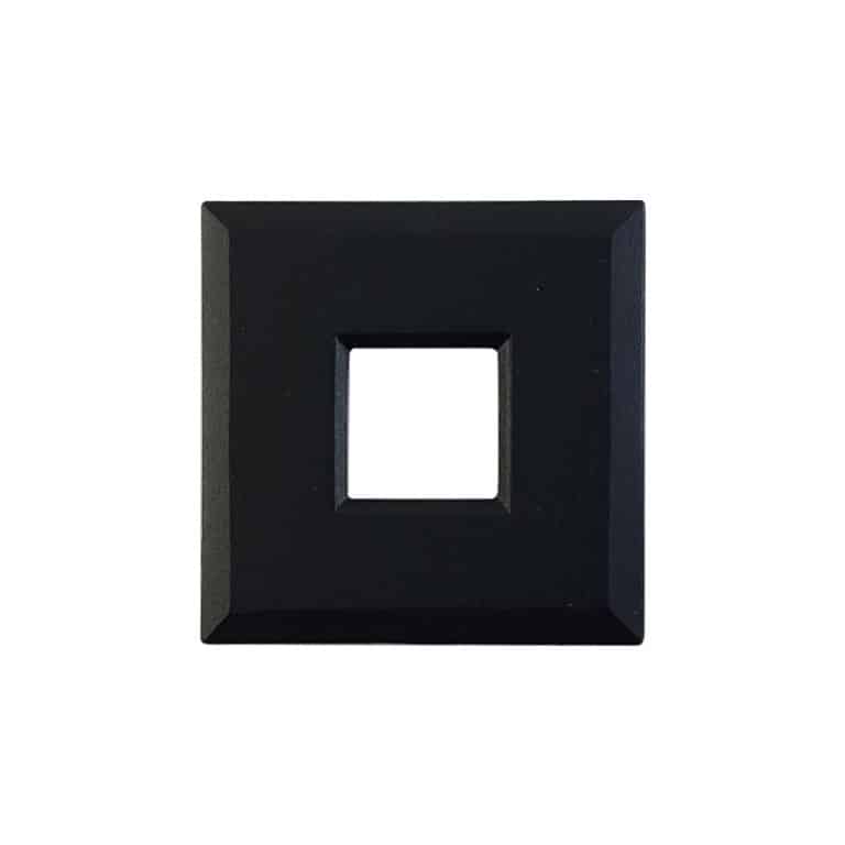 Finition pour encastré carré noire avec ouverture carré pour module DEL RD13