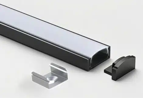 Profilé d'aluminium 2 mètres - Série 1-48 - Luminaire Galarneau - WW-AP1506-200-BK - Image 3