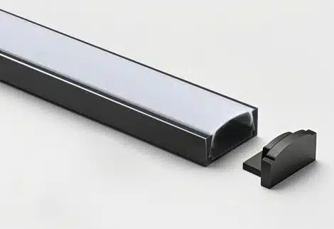 Profilé d'aluminium 2 mètres - Série 1-48 - Luminaire Galarneau - WW-AP1506-200-BK - Image 2