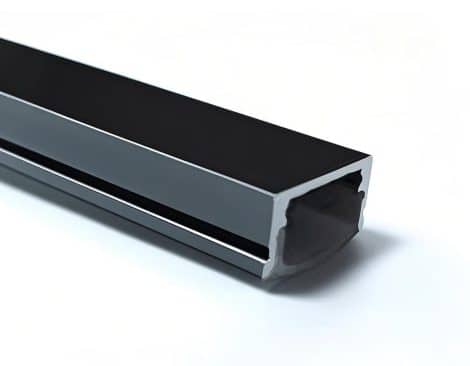 Profilé d'aluminium 2.12 mètres - Série 1-48 - Luminaire Galarneau - WW-AP1708-212-BK