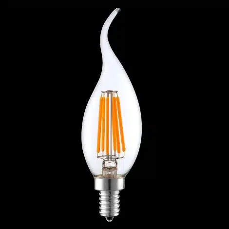Ampoule DEL E12 - Forme Chandelle Flamme