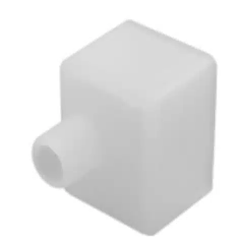 Câble 2 broches de 0,3m et embout avant en silicone avec trou