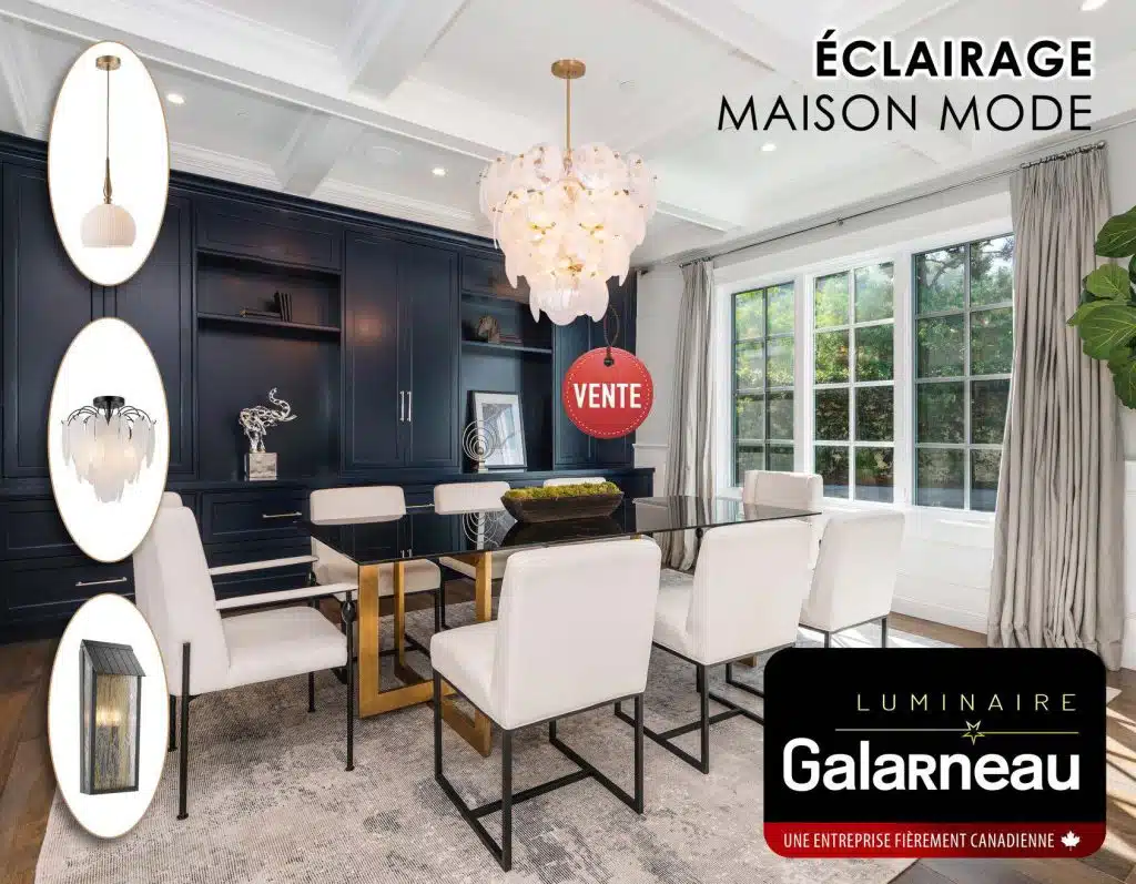 Page couverture publicité Artcraft Maison Mode 2025 en collaboration avec Luminaire Galarneau