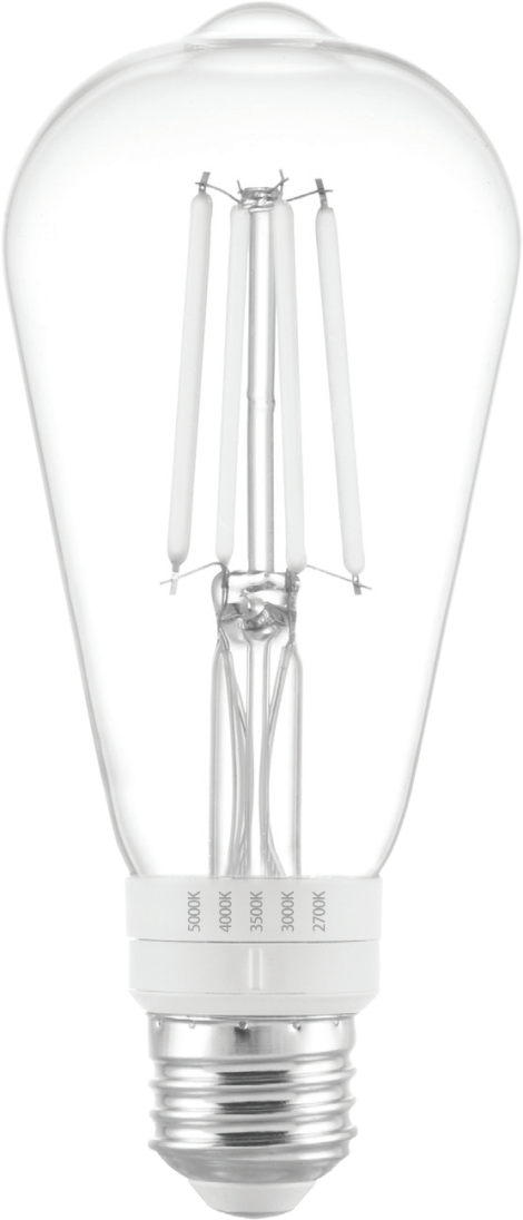 Del filament blanc - ST19 - 7watts - 5cct - Série 1-91 - 3A19D5K7WE CL