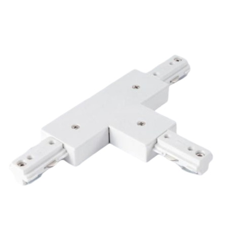 Connecteur en T blanc pour rail Type H - Série 1-66 - Luminaire Galarneau - PRO-0336-W