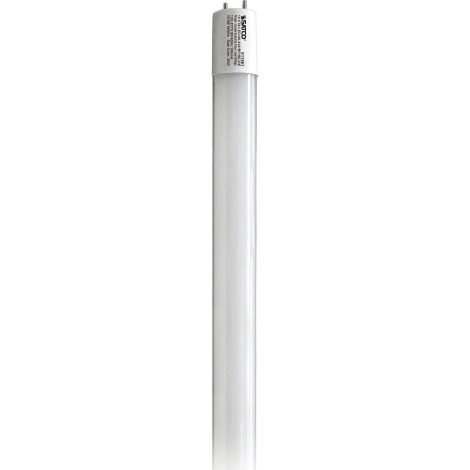 Tube DEL T8 10,5W, 4 pieds, 3500K, Sans ballast, Câblage simple ou double - Satco - S11961