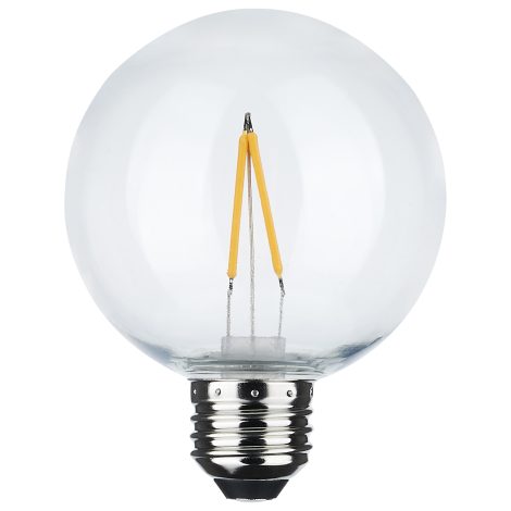 Ampoule DEL forme boule de rechange pour guirlande lumineuse, 2 watts, 2200K, Lot de 2 - Satco - S8052