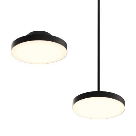 Suspension convertible plafonnier 12 pouces - FUSION - Dals - TLPF12-CC-UNV-BK