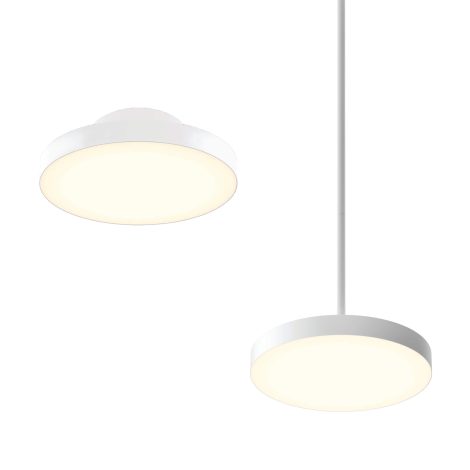 Suspension convertible plafonnier 12 pouces - FUSION - Dals - TLPF12-CC-UNV-WH