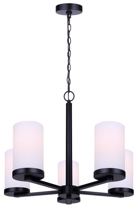 Suspension Chandelier - BRITTON - Canarm - ICH1234A05BK-FO