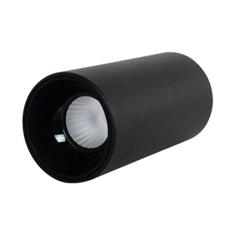 Plafonnier DEL noir sans canopé 30W, sélectable en kelvin