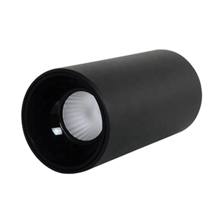 Plafonnier DEL noir sans canopé 30W, sélectable en kelvin