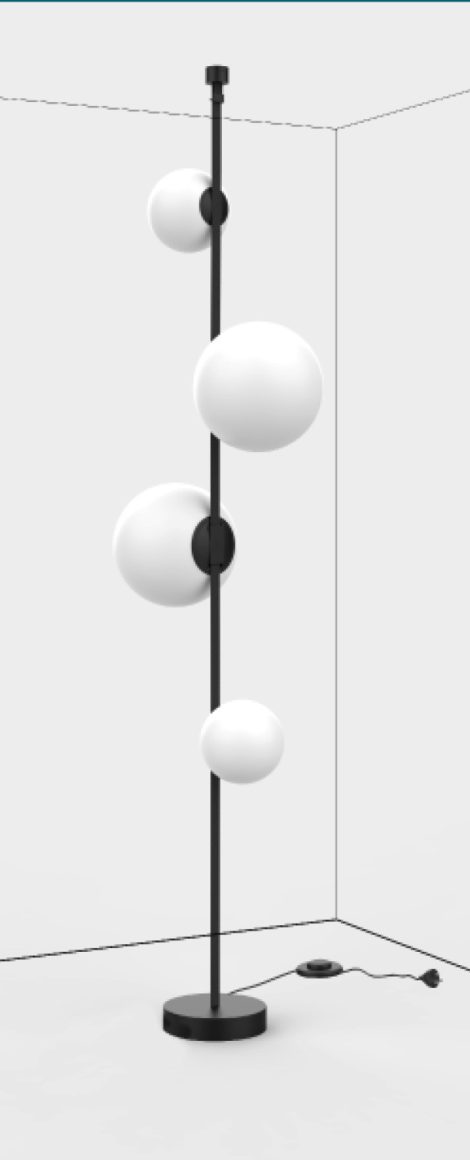 Lampe sur pied - Kendal - BK-010-BLK