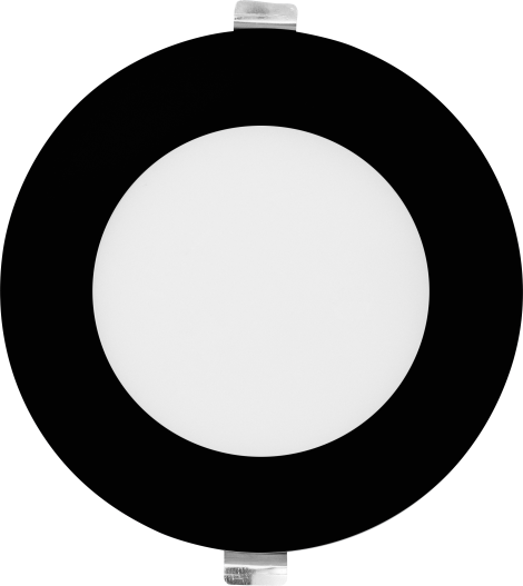 Panneau mince rond ignifugé 4 pouces - Série 1-27 - Luminaire Galarneau - FRLED4S12W5CCTPLBK