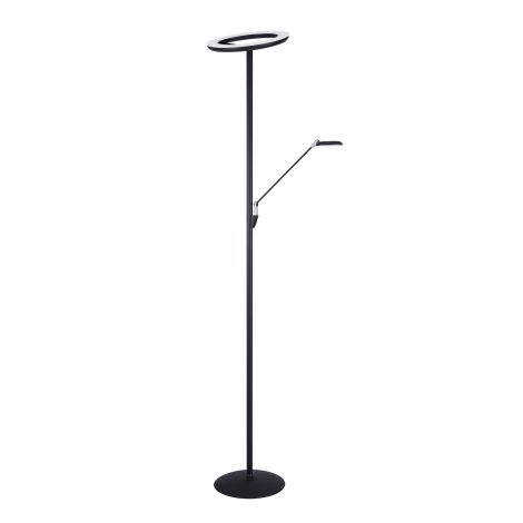 Lampe sur pied avec lampe de lecture - NOLA - Kendal - TC5024-BLK/SN