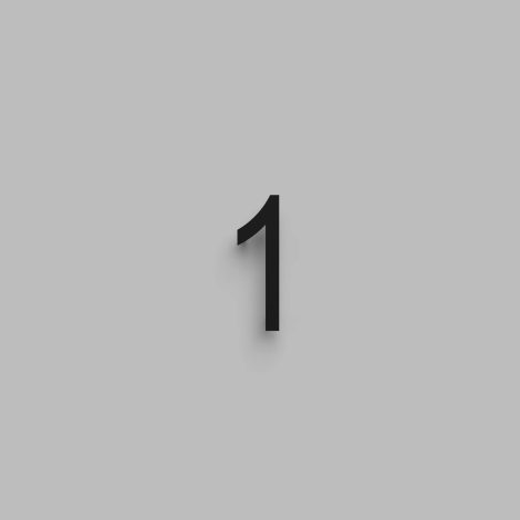 Chiffre flottant 6 pouces - DeVille - Snoc - 1710-1-01-H6