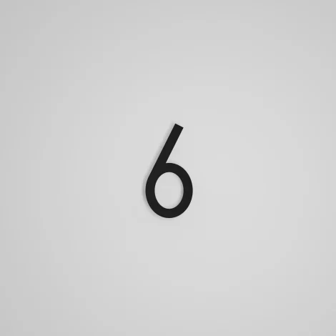 Chiffre flottant 6 pouces - DeVille - Snoc - 1710-6-01-H6
