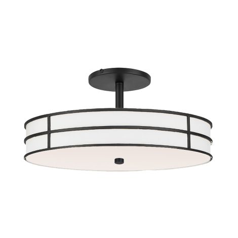 Semi-plafonnier 16 pouces - FULVIA - Dainolite - FVA-162SF-MB