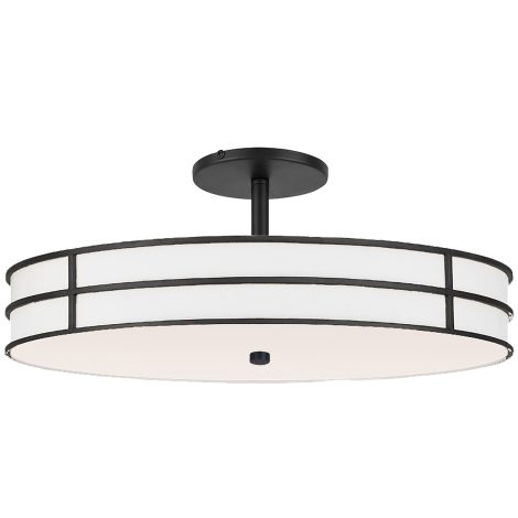 Semi-plafonnier 20 pouces - FULVIA - Dainolite - FVA-203SF-MB
