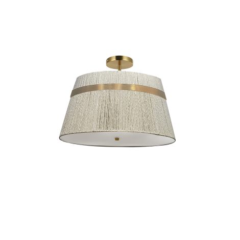 Semi-plafonnier 15 pouces - SYLVIE - Dainolite - SYV-153SF-AGB-NAT