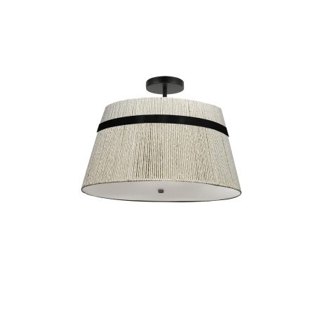 Semi-plafonnier 15 pouces - SYLVIE - Dainolite - SYV-153SF-MB-NAT